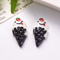 Macro shot of cute resin ice cream cone charms with smiling faces for DIY crafts - Coffee Smile Style / 1.7x2.7cm