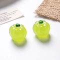 Perles citrouille lumineuses vert clair pour bijoux DIY avec détails de tige foncée - Style AA / Vert Clair Lumineux