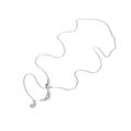 Collana lunga con ciondolo pony argento e design a corno di luna testurizzato - Pendaglio Strutturato a Mezzaluna d'Argento (X509)