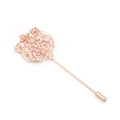 Spilla lunga retrò con doppio leone araldico in elegante finitura oro rosa - Oro KC