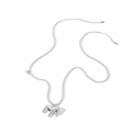 Collana con ciondolo a cavallo d'argento e catena a sfere per donna accessorio alla moda - Stile Pendaglio Animale 3D Argento (X164) / Argento