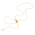 Collana a catena serpente dorata con pendente a sacchetto e simbolo del dollaro - Stile Pendaglio Sacco di Soldi Dorato e Simbolo Dollaro (X704-2) / Oro