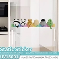 Abnehmbare Cartoon-Tier-Statik-Aufkleber für den Badezimmerspiegel 50 cm - Mittel / Regenbogen Ziegelwand (Elektrostatisch Klebefrei)