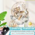 Adesivi murali per bambini con tigre ed elefante in materiale coprente oscurante - Tigre E Elefante (Stile Copertura Base Nera) / Grande