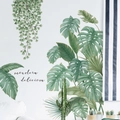 Adesivi murali nordici con Monstera e cactus per una fresca decorazione del soggiorno - Piante Nordiche