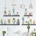 Adesivi murali nordici con piante grasse e cactus per decorazione parete del soggiorno - Stile Qingguo