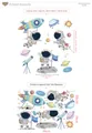 Detailed astronaut wall sticker set showing rocket, planets and 90x89cm layout dimensions - 30*90CM x 2 Sheets Set