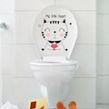 Adesivo divertente gatto per sedile WC con testo My Little Heart e cuore rosso - Gatto del Fumetto con Cuore (my little heart)