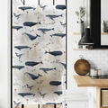 Sichtschutzfolie mit Wal-Motiv auf Küchenfenster für ein gemütliches Ambiente - Wal Ozean Serie