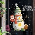 Stickers de fenêtre de Noël avec Père Noël, bonhomme de neige et maison en pain d'épice - Style Grand Bonhomme de Neige Maison de Pain d'Épice (SDJ2318) / Moyen