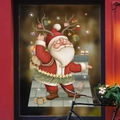 Christmas window stickers featuring Santa Claus, reindeer and snowflakes for festive decor - SD2203