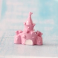 Detailed view of pink resin castle accessory with 3D embossed texture for DIY crafts - Castle Pink