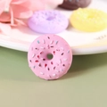 Macro view of colorful resin donut charms with sprinkles for DIY craft and phone case decor - Extra Large / Pink