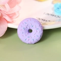 Macro view of purple resin donut charm with colorful sprinkles for DIY phone case craft - Extra Large / Purple