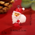 Detailed close-up of resin Santa Claus pendant with festive glitter finish for DIY jewelry - Santa on Chimney (13#)