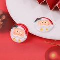 Detailed 3D Santa Claus resin charm for DIY Christmas phone case and craft decorating - Round Santa Claus