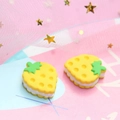 Close-up of strawberry resin charms for DIY crafts and phone case accessories - Lemon Yellow / Large