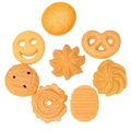 Set of 8 realistic resin miniature cookies including smiley faces for DIY crafts - Random Mixed Colors