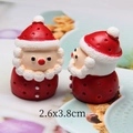 Mini figurine di Babbo Natale in resina rossa e bianca per decorazioni natalizie fai da te - Babbo Natale Crema Grande