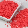 Macro shot of red sprinkles for DIY crafts and cream clay decoration in white bowl - 10g Per Pack / Strawberry Red