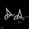 Vintage silver alloy stationery charms with ruler and protractor designs for DIY jewelry - Ruler