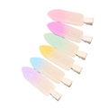 Set de 6 pinzas para el cabello con degradado de macaron y acabado mate suave - Multicolor