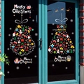 Christmas window stickers with reindeer and Santa Claus on glass doors for home decor - SD-01
