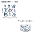 Winter cartoon penguin snowflakes self-adhesive waterproof wall stickers for home decor - Penguin Snowflake Bagged Packaging