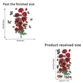 Adesivo murale impermeabile con rose rosse e farfalle in un formato 90x90cm - Vite di Rosa 45*90CM