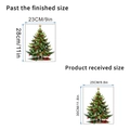 Maßtabelle für den 23x28cm Weihnachtsbaum-Wandsticker und das 25x30cm Bogenmaß im Detail - Stil SD70B / 25x30cm