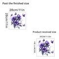Gedetailleerde vergelijking van afmetingen voor paarse bloemen muurstickers en lay-out - Paarse Bloem Rank Vlinder (KSC-97D)