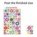 Set of 9 colorful daisy flower wall stickers waterproof decor 20x30cm each sheet - Colorful Flower Set