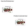 Self-adhesive red peony flower wall sticker with green leaves for home decoration - Red Peony (KSC-100)