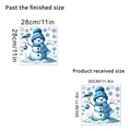 Detail showing the finished size and product received layout of Christmas snowman stickers - Snowman with Bird (KSJ-26A) 30*30CM