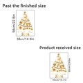 Goldener Weihnachtsbaum Wandaufkleber mit Sternen und Geschenken für die Fensterdeko 2026 - Gold Weihnachtsbaum (40x60cm)