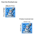 Size comparison of snowman Christmas static stickers for window and glass decor - Snowman with Ornament (KSJ-26B) 30*30CM