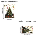 Adesivo da parete albero di Natale con regali e campanelle, misura 90x57cm per interni - Stile Albero Natale Campana Regalo