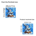 Detail showing dimensions of snowman window sticker with sizes 28x28cm and 30x30cm - Snowman Reading Book (KSJ-26C) 30*30CM