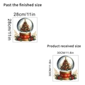 Weihnachtsbaum Schneekugel Wandsticker zeigt Endgröße 28cm und Layout-Größe 30cm - Weihnachtskugel Weihnachtsbaum (SD-83)