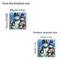 Details zu den Maßen der DIY-Weihnachtsdekoration mit Schneemann und Rentier - KSJ-33A Schneemann Familie (KSJ-33A)
