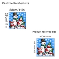Weihnachtliche Schneemann-Fensterbilder mit Größenangaben für festliche Glasdeko - KSJ-33B Schneemann Familie (KSJ-33B)