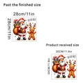 Adesivo murale con Babbo Natale e omino di pan di zenzero natalizio misura 28x28cm - SD-91 Babbo Natale Omino di Pan di Zenzero (30*30CM)