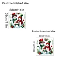 Detaillierter Größenvergleich der weihnachtlichen Schneemann-Sticker in 30x30cm und 28x28cm - KSJ-33D Schneemann Familie (KSJ-33D)