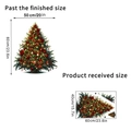 Vinilo decorativo autoadhesivo de árbol de Navidad con adornos y lazos rojos hogar - Estilo Árbol de Navidad Y Bolas (SD-101)