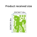 Leuchtendes Einhorn und Sterne Wandtattoo Set 20x30cm für die Dekoration von Kinderzimmern - Einhorn Stern