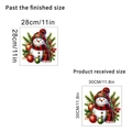 Pegatina de pared de muñeco de nieve navideño con bufanda a cuadros para hogar - SD-109 Estilo Muñeco de Nieve