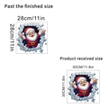 Gedetailleerde maattabel voor 3D Kerstman muursticker met bladformaat en eindresultaat 30x30cm - SD114A-30*30CM