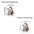 Weihnachtskatze Wandtattoo mit Weihnachtsmütze und Tannenbaum für die festliche Hausdeko - Weihnachtskatze (SD-124) / SD-124 Weihnachtskatze 25x30cm Beutelverpackung