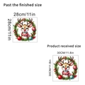 Detail van de 30cm productmaat en 28cm afgewerkte kerst rendier muursticker afmeting - Schattig Rendier Krans Stijl (SD121C)