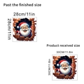 Detailweergave van de afmetingen van de 3D Kerstman muursticker voor huisdecoratie - SD114C-30*30CM